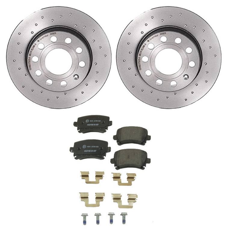 Disc Brake Pad and Rotor Kit Rear Textar NP4352407Kit